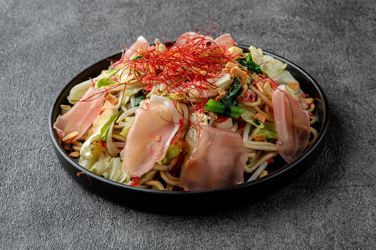 生ハムと春野菜のレモンソルト焼そば